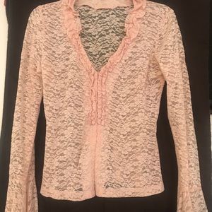 Blush Pink All Lace Precious Blouse